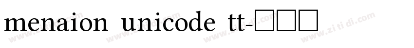 menaion unicode tt字体转换